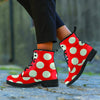 Red And White Polka Dot Men's Boots-grizzshop