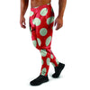 Red And White Polka Dot Men's Joggers-grizzshop