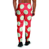 Red And White Polka Dot Men's Joggers-grizzshop