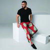 Red And White Polka Dot Men's Joggers-grizzshop