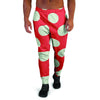 Red And White Polka Dot Men's Joggers-grizzshop