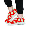 Red And White Polka Dot Men's Sneakers-grizzshop