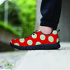 Red And White Polka Dot Men's Sneakers-grizzshop