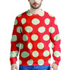 Red And White Polka Dot Men's Sweatshirt-grizzshop