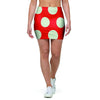 Red And White Polka Dot Mini Skirt-grizzshop