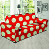 Red And White Polka Dot Sofa Cover-grizzshop