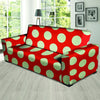 Red And White Polka Dot Sofa Cover-grizzshop