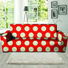 Red And White Polka Dot Sofa Cover-grizzshop