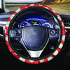 Red And White Polka Dot Steering Wheel Cover-grizzshop