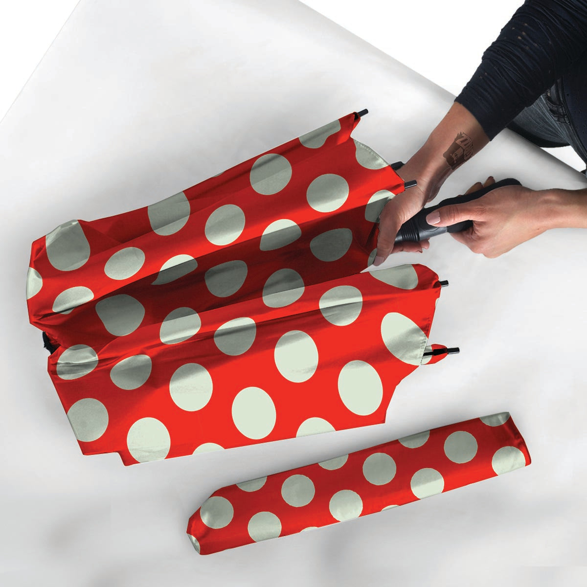 Red And White Polka Dot Umbrella-grizzshop