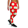 Red And White Polka Dot Women's Joggers-grizzshop