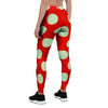 Red And White Polka Dot Women's Leggings-grizzshop