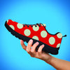 Red And White Polka Dot Women's Sneakers-grizzshop