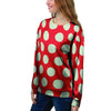 Red And White Polka Dot Women's Sweatshirt-grizzshop