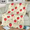 Red Apple Pattern Print Blanket-grizzshop