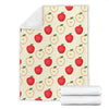 Red Apple Pattern Print Blanket-grizzshop