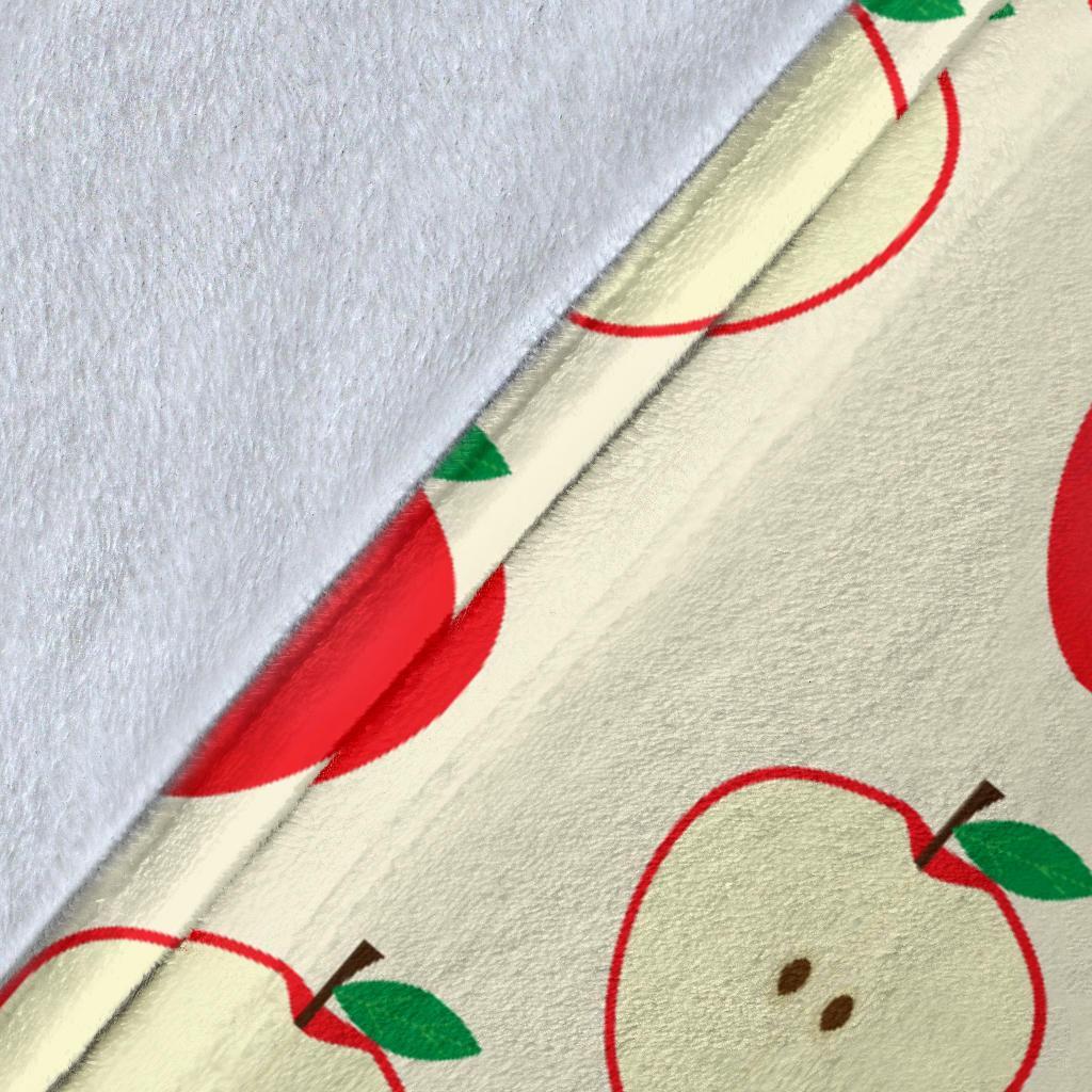 Red Apple Pattern Print Blanket-grizzshop