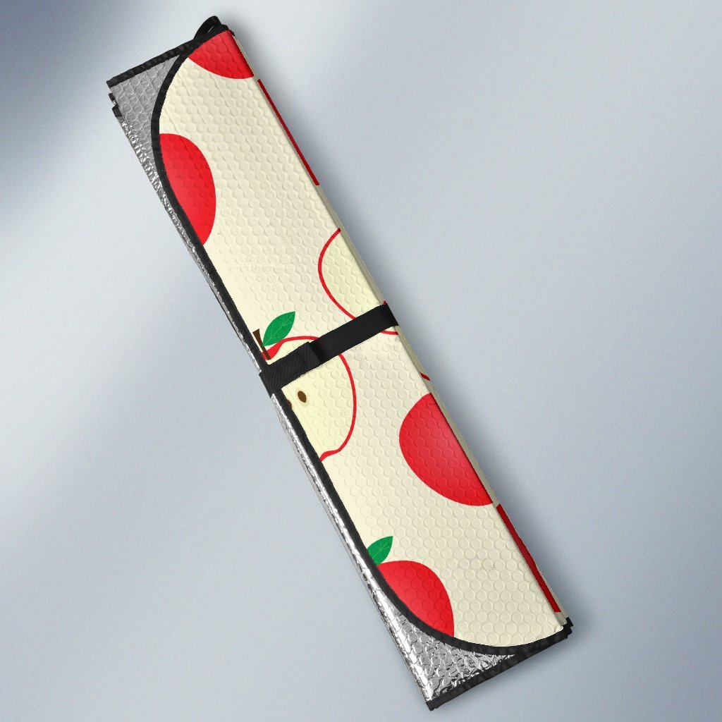 Red Apple Pattern Print Car Sun Shade-grizzshop