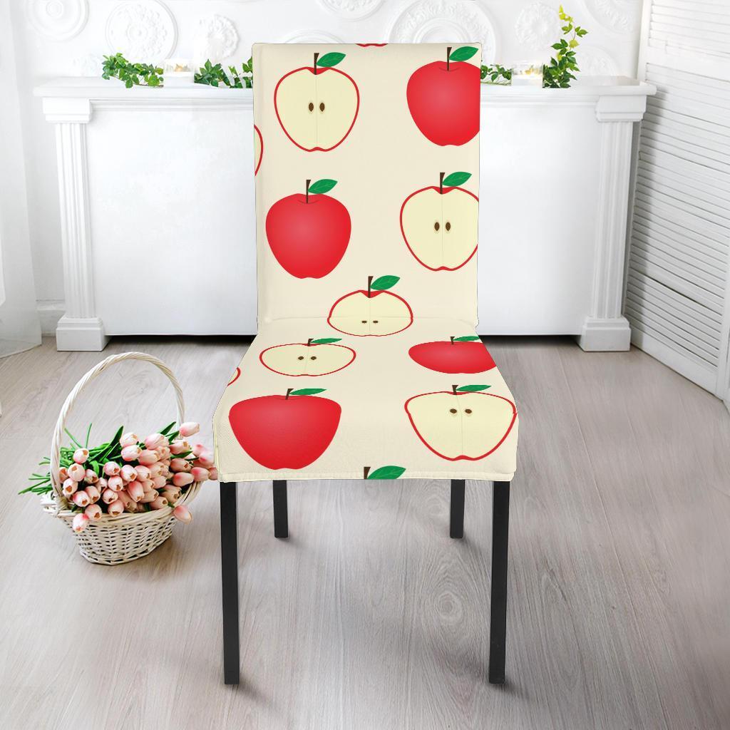 Red Apple Pattern Print Chair Cover-grizzshop