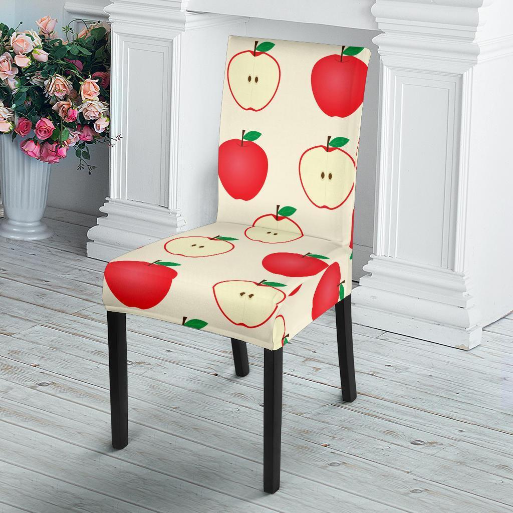 Red Apple Pattern Print Chair Cover-grizzshop