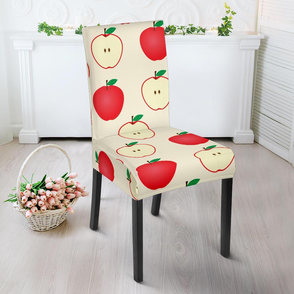 Red Apple Pattern Print Chair Cover-grizzshop