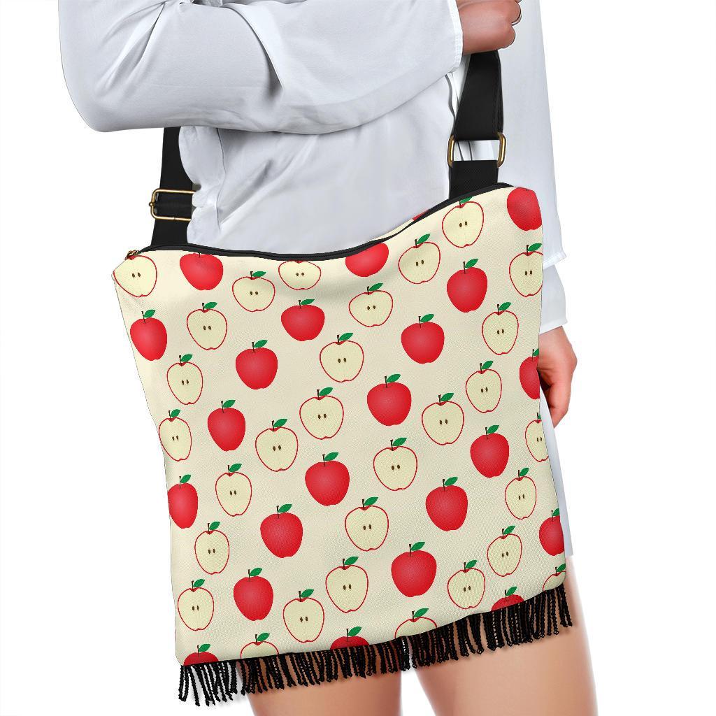 Red Apple Pattern Print Crossbody bags-grizzshop