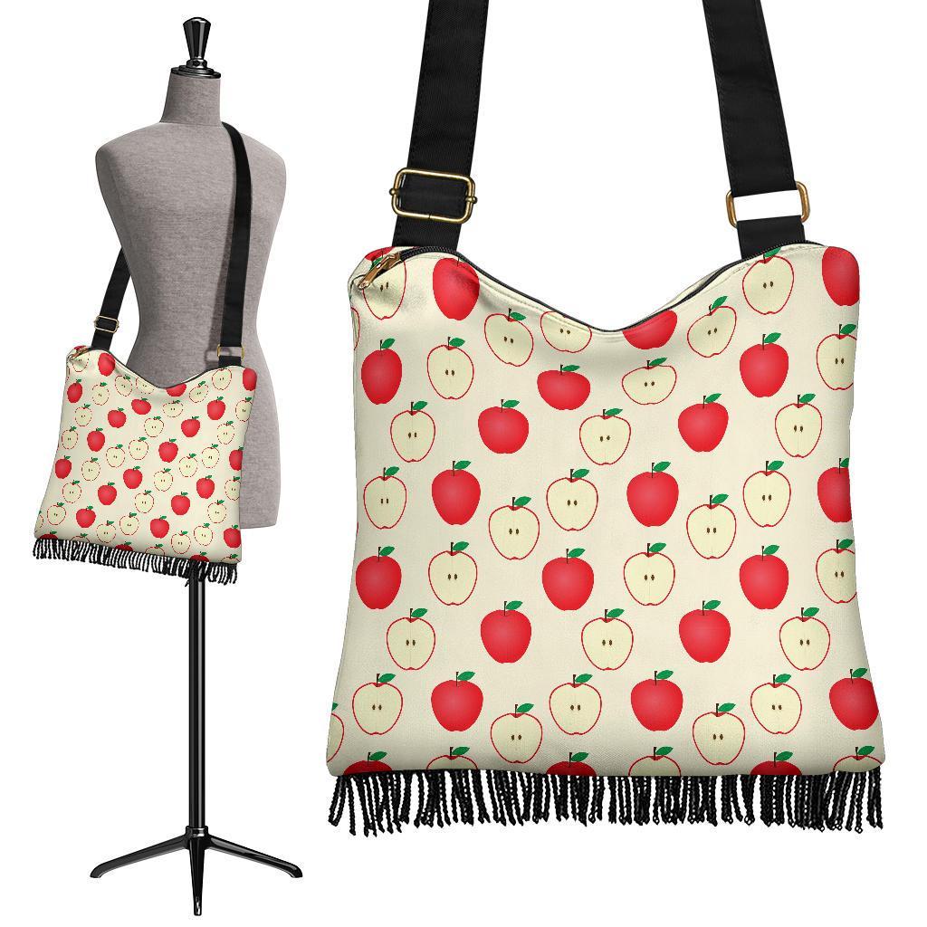 Red Apple Pattern Print Crossbody bags-grizzshop