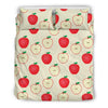 Red Apple Pattern Print Duvet Cover Bedding Set-grizzshop