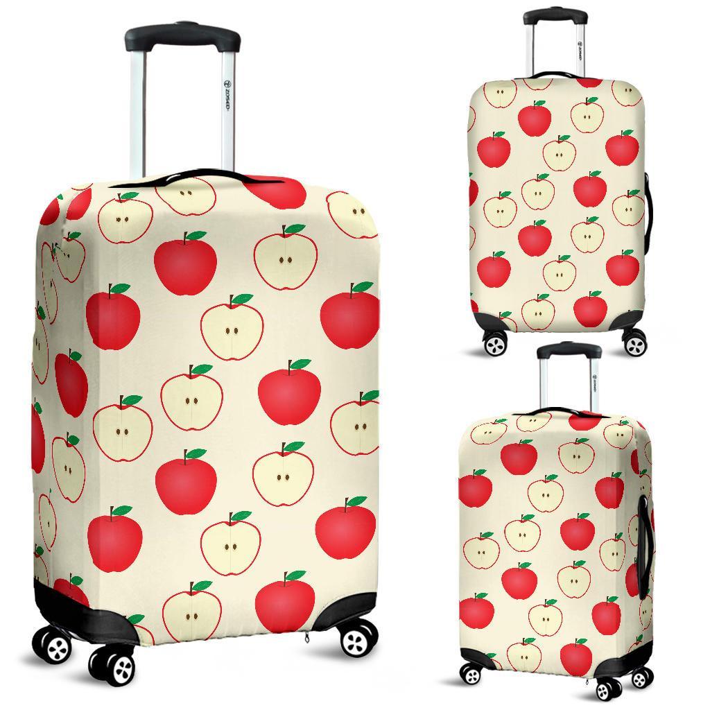 Red Apple Pattern Print Luggage Cover Protector-grizzshop