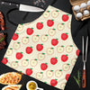 Red Apple Pattern Print Men's Apron-grizzshop