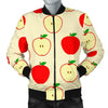 Red Apple Pattern Print Men's Bomber Jacket-grizzshop