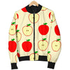 Red Apple Pattern Print Men's Bomber Jacket-grizzshop