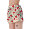 Red Apple Pattern Print Women's Shorts-grizzshop