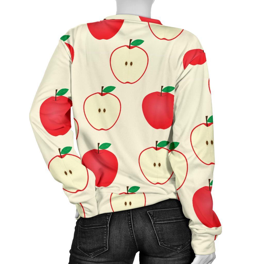 Red Apple Pattern Print Women's Sweatshirt-grizzshop