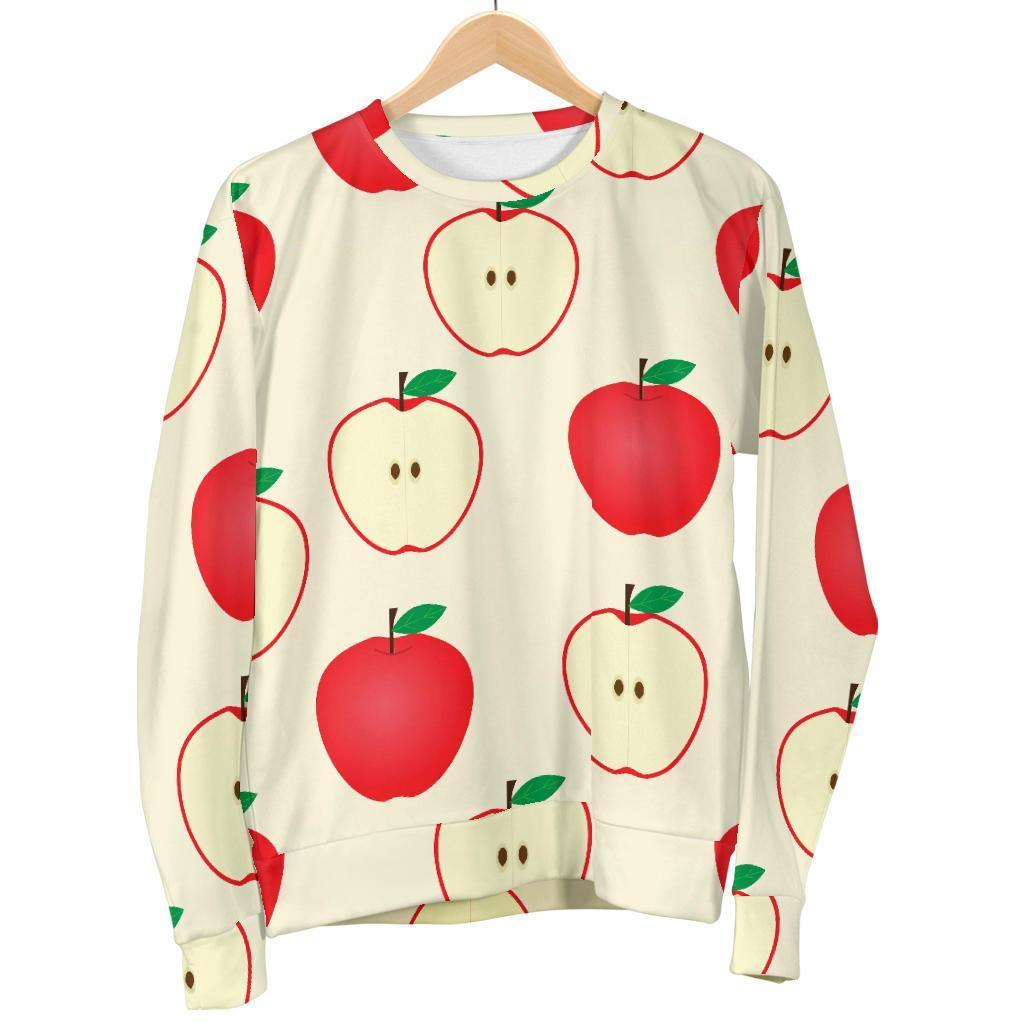Red Apple Pattern Print Women's Sweatshirt-grizzshop