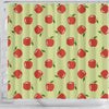 Red Apple Print Pattern Bathroom Shower Curtain-grizzshop