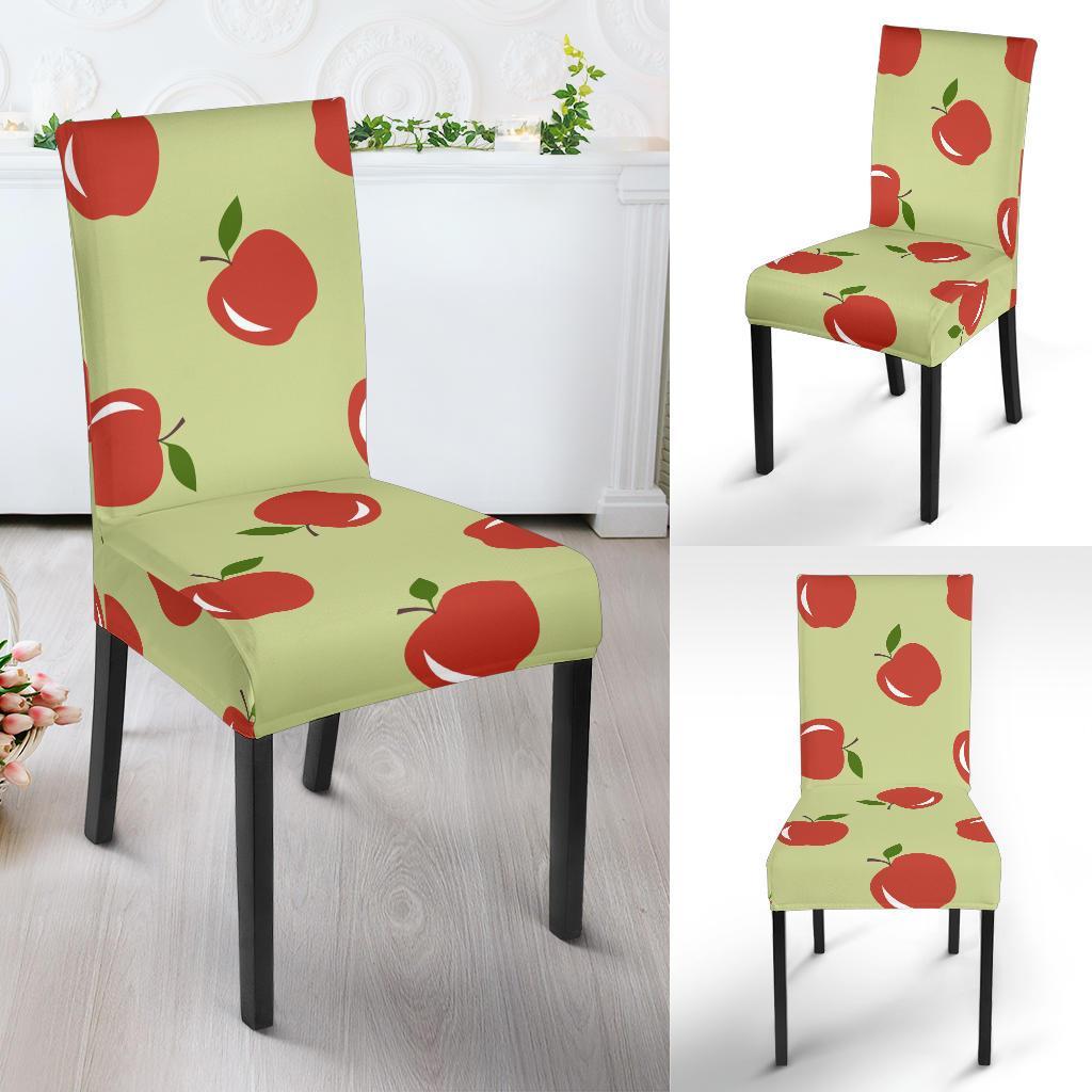 Red Apple Print Pattern Chair Cover-grizzshop