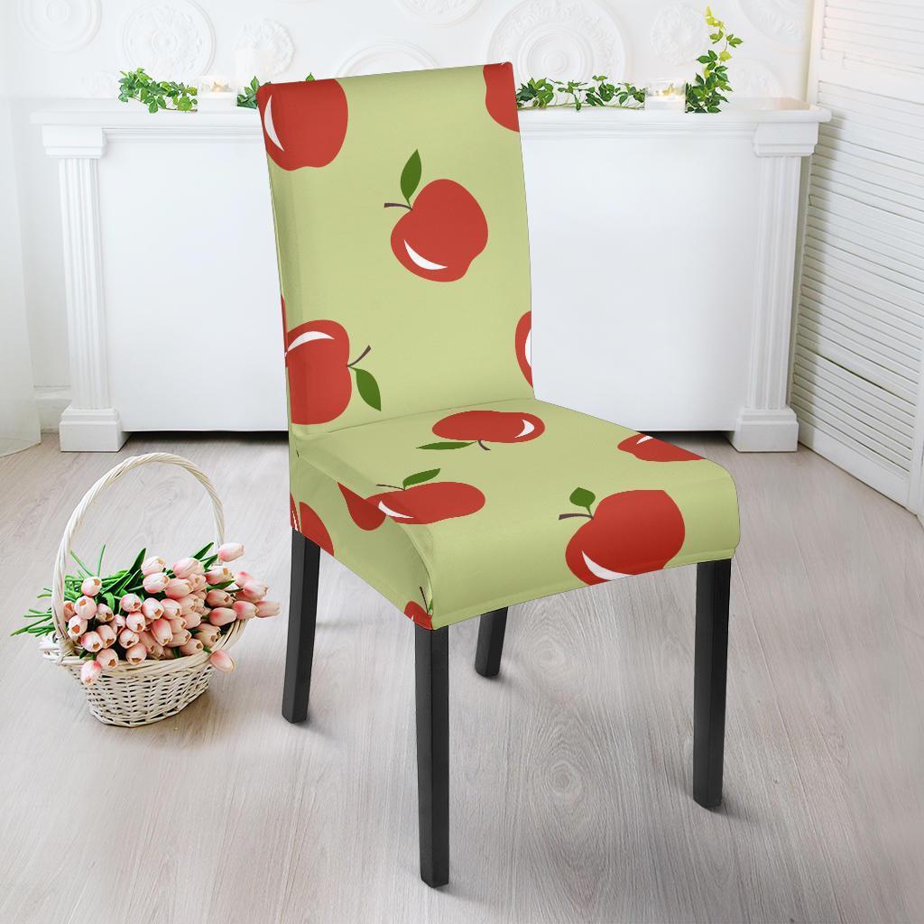 Red Apple Print Pattern Chair Cover-grizzshop