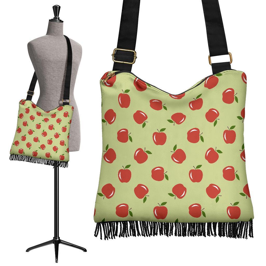 Red Apple Print Pattern Crossbody bags-grizzshop