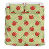 Red Apple Print Pattern Duvet Cover Bedding Set-grizzshop