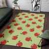 Red Apple Print Pattern Floor Mat-grizzshop