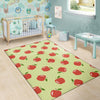 Red Apple Print Pattern Floor Mat-grizzshop