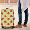 Red Apple Print Pattern Luggage Cover Protector-grizzshop