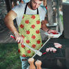 Red Apple Print Pattern Men's Apron-grizzshop