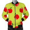 Red Apple Print Pattern Men's Bomber Jacket-grizzshop