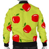 Red Apple Print Pattern Men's Bomber Jacket-grizzshop