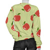 Red Apple Print Pattern Women's Sweatshirt-grizzshop