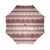 Red Aztec Elephant Pattern Print Foldable Umbrella-grizzshop