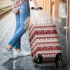 Red Aztec Elephant Pattern Print Luggage Cover Protector-grizzshop