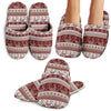 Red Aztec Elephant Pattern Print Premium Home Slippers-grizzshop